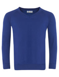 Year 6 Royal Blue V Neck Sweatshirt - Barton CE Primary School