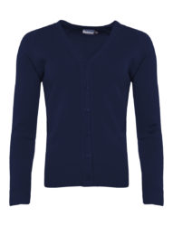Navy V Neck Knitted Cardigan - Keeble Gateway Academy