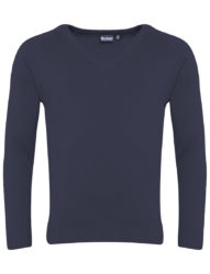 Navy V Neck Knitted Sweater - Keeble Gateway Academy