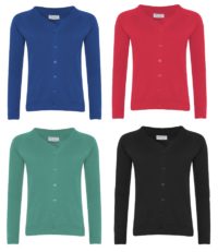 Royal, Red, Jade or Black Classic Cardigan - Aspin Park Academy
