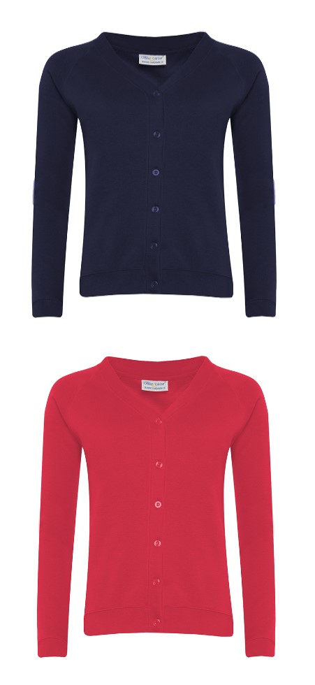 Navy Blue or Red Classic Cardigan - Clifton with Rawcliffe Primary School