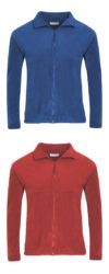 Royal Blue or Red Fleece Jacket - Dunnington Primary School