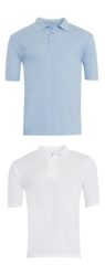 White or Sky Blue Classic Polo Shirt - Ainderby Steeple CE Primary School