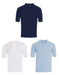 Navy, Sky Blue or White Classic Polo Shirt - Escrick CE Primary School