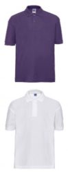 White or Purple Polo Shirt - Reeth & Gunnerside Schools