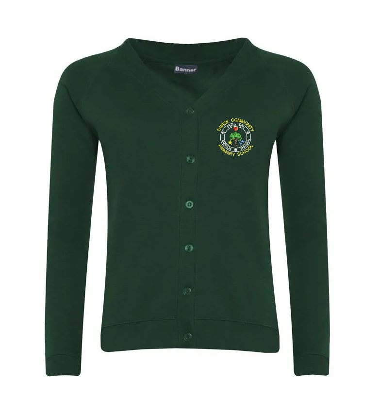 Bottle Green Classic Cardigan - Thirsk CP School