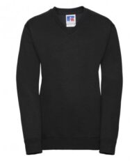 Black Jerzees Schoolgear V Neck Sweatshirt Yr 5 & Yr 6 - Colburn CP School
