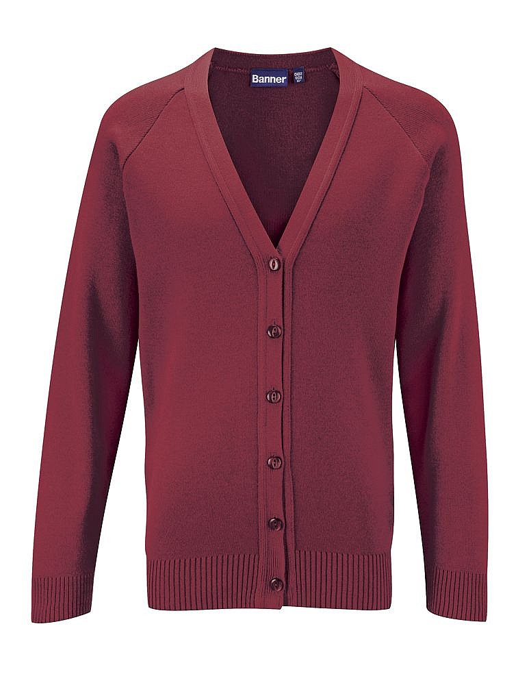 Maroon Knitted Cardigan - Glaisdale Primary School