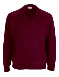 Maroon V Neck Sweatshirt - Glaisdale Primary School