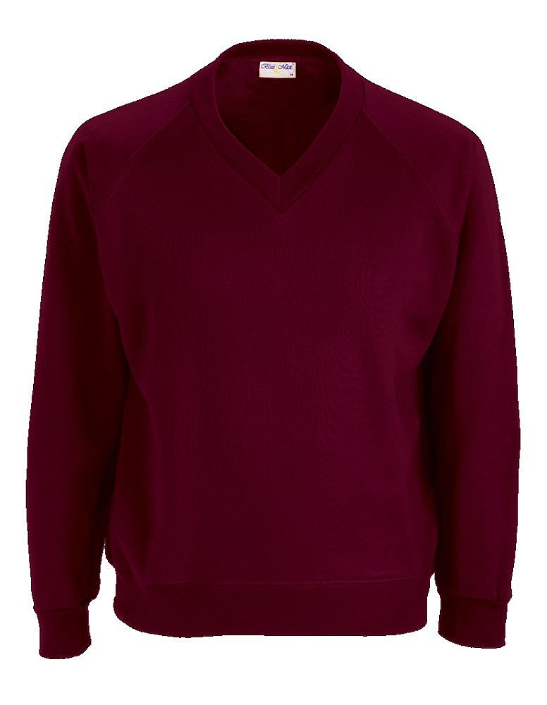 Maroon V Neck Sweatshirt - Glaisdale Primary School