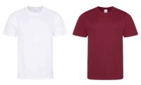 White or Maroon Drywick T-Shirt - Glaisdale Primary School