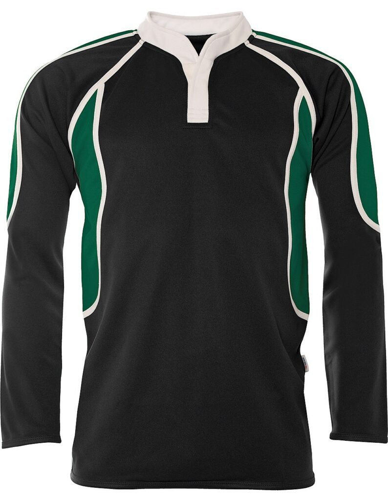 Black/Bottle Green Pro-Tec Rugby Shirt – Robert May’s School – Schoolshop