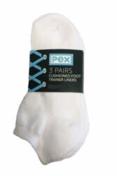 Cushioned Trainer Liner Socks x 3prs