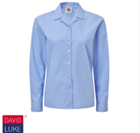 Girls Blue L/S Revere Collar Blouse Twinpack - Wilmington Grammar School for Girls