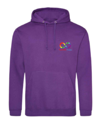 Purple "TeachMeHappy" Hoodie - Lord Gowthorpe's Independent School