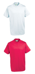 White or Red PE T-Shirt - North & South Cowton CP School