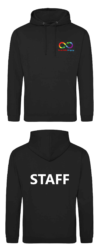 Black STAFF TeachMeHappy Hoodie - Lord Gowthorpe's Independent School