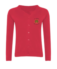Red Classic Cardigan - Le Cateau Primary School