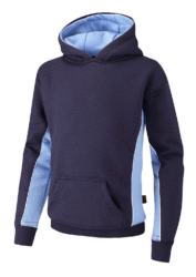 Navy/Sky Blue Sports Hoodie - Kirby Hill C of E Primary School
