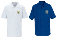 White or Royal Blue Classic Polo Shirt - Brompton Community Primary School