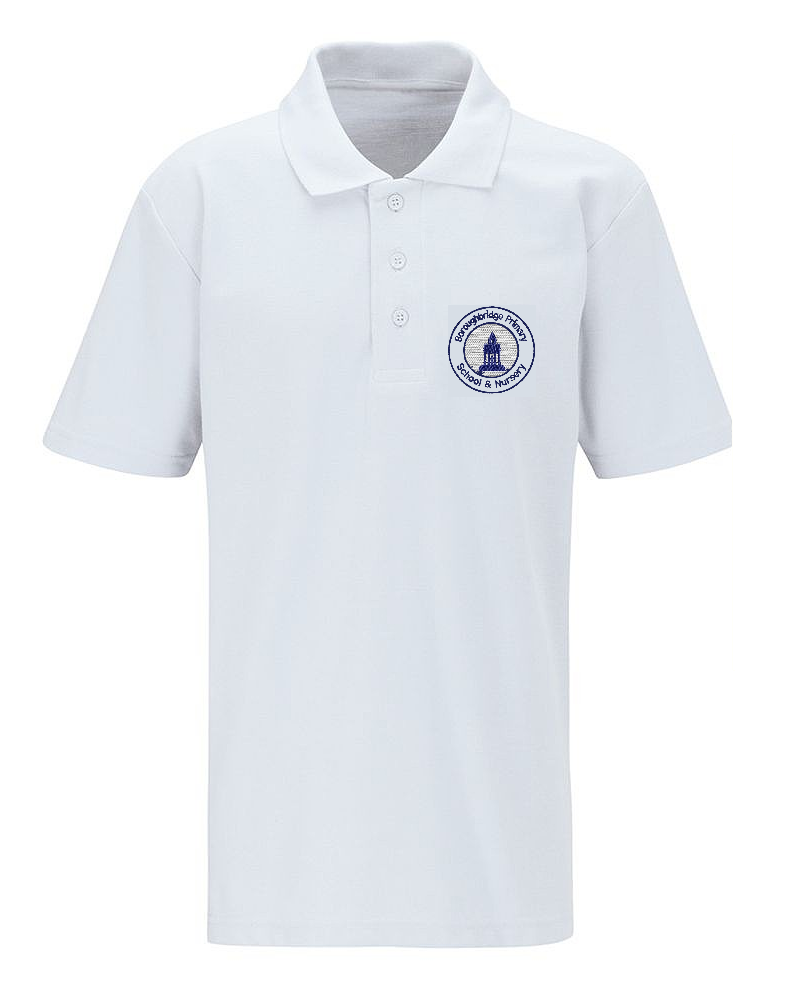 White Classic Polo Shirt - Boroughbridge Primary School & Nursery