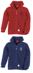 Red or Royal Blue Fleece Jacket - Sheriff Hutton Primary School