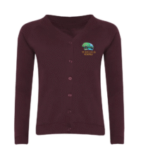 Burgundy Classic Cardigan - Yoredale Schools