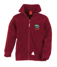 Burgundy Fleece Jacket - Yoredale Schools