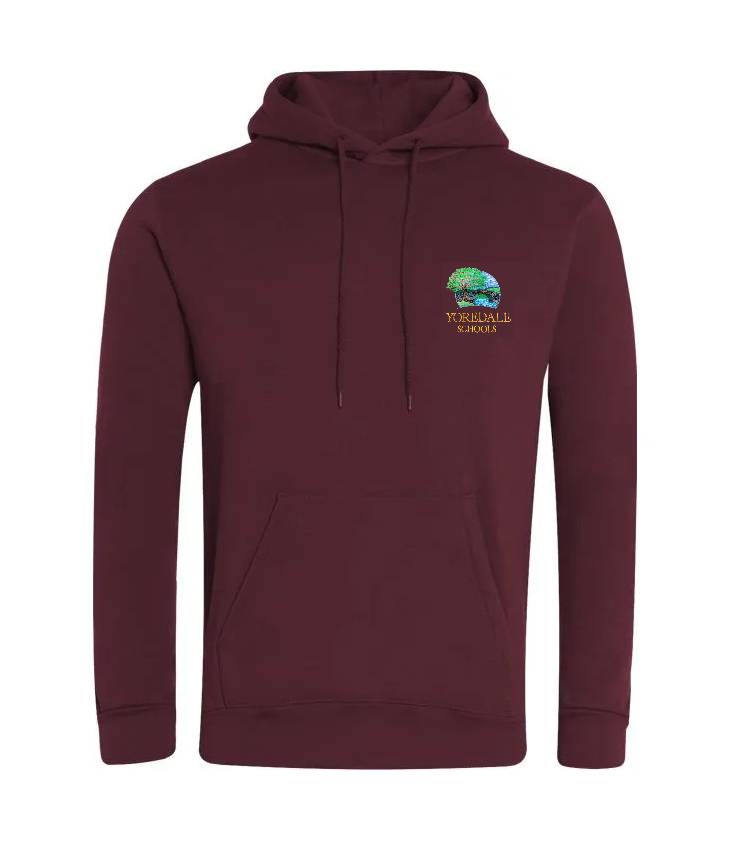 Burgundy PE Hoodie - Yoredale Schools